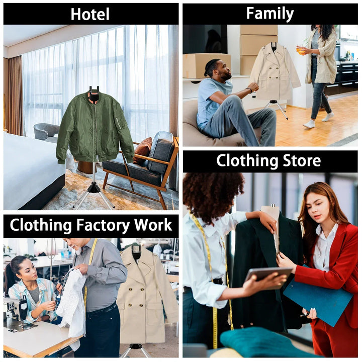 BowLift | Adjustable Telescope Steam Stand for Clothing – Foldable & Portable