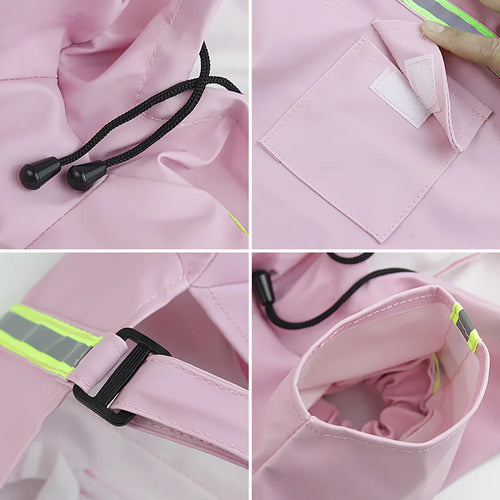 Waterproof Dog Raincoat with Hood & Reflectors Bowlift