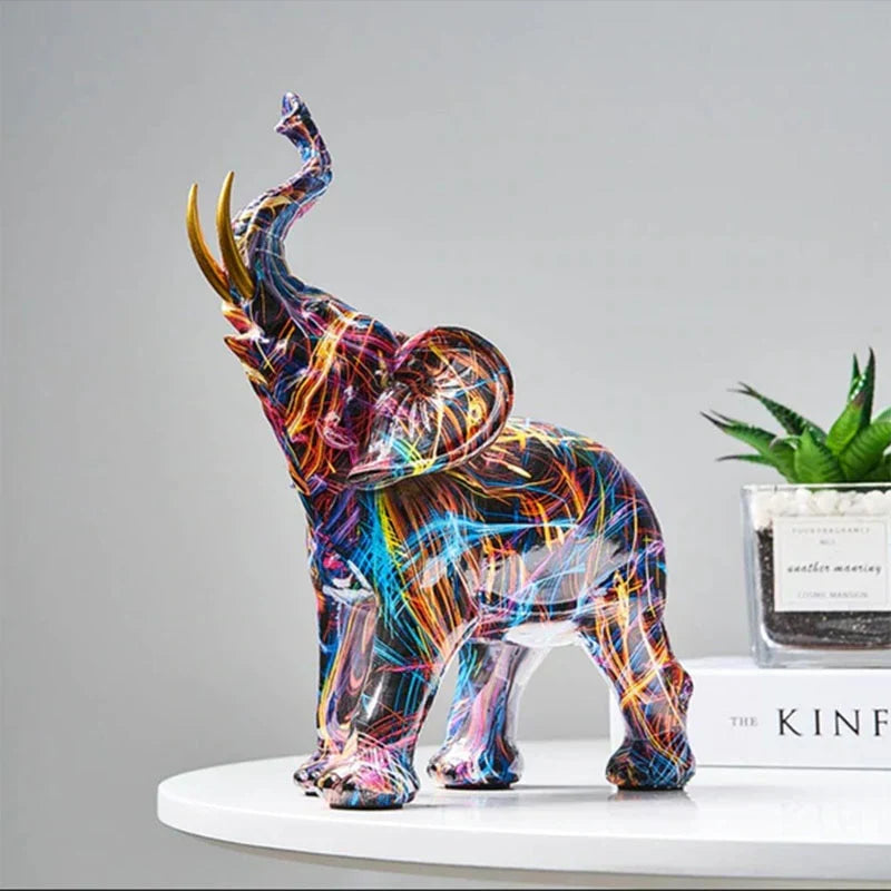 BowLift | Colored Elephant Sculpture - ColorSplash