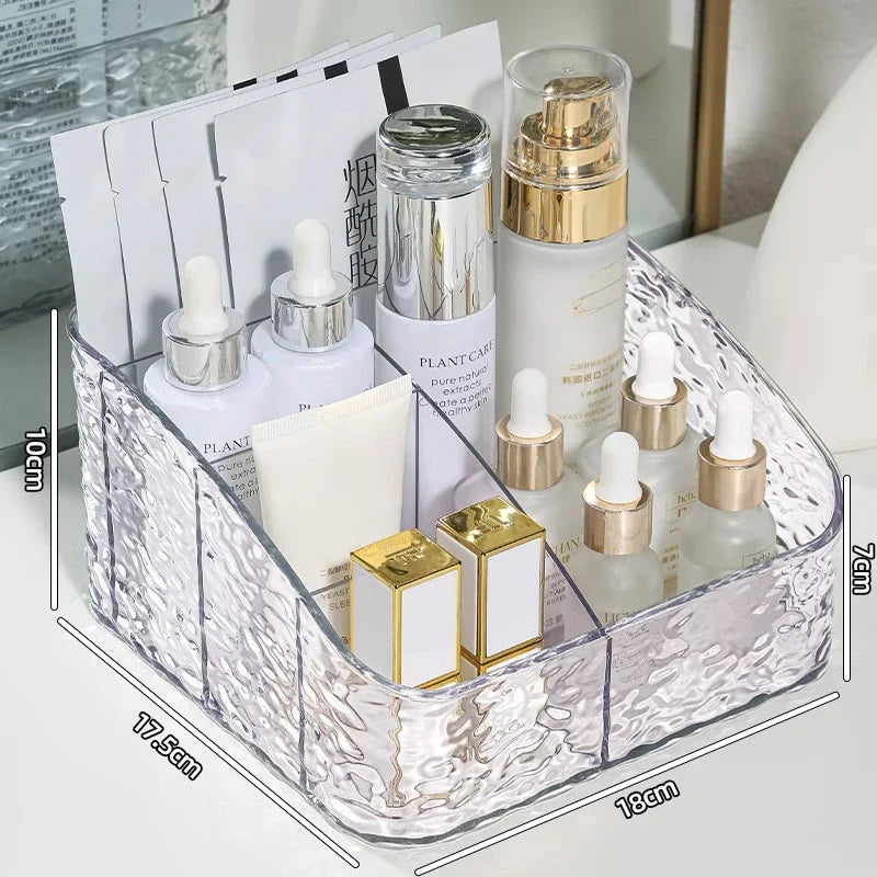 BowLift | Make-up Organizer Box ClaryLux | Water Wave Design | Large Capacity | Open Trapezoidal Shape