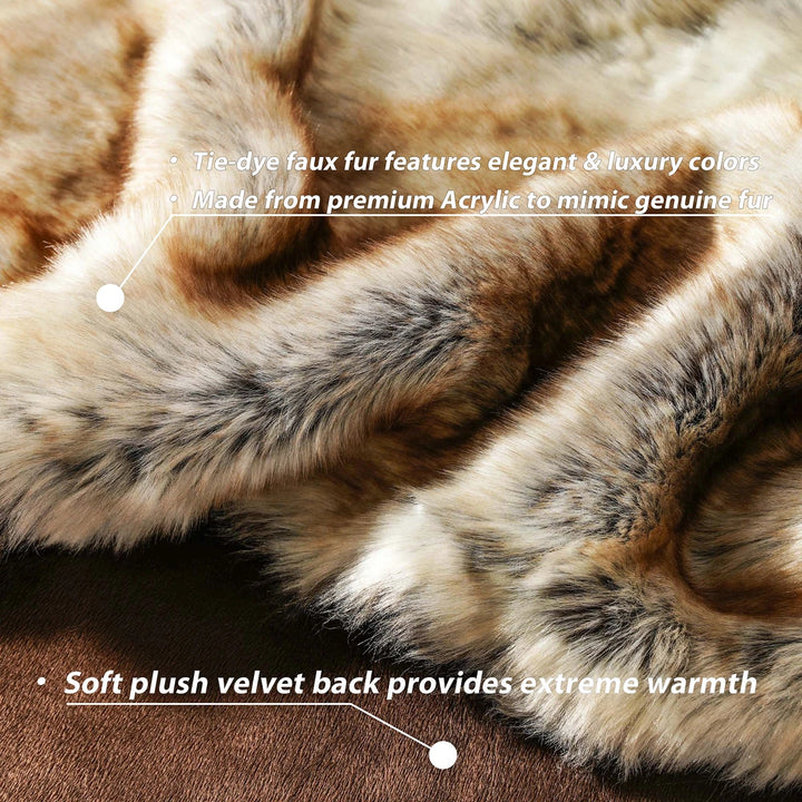 BowLift | Luxury Faux Fur Blanket | Soft & Warm | Winter Throw | For Sofa & Bedroom