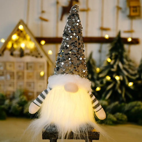 BowLift | Nordlumis | Glowing Christmas Gnome | 30 × 10 × 10 cm | LED Window & Table Decoration | Battery Operated | Gift Idea for Christmas & New Year