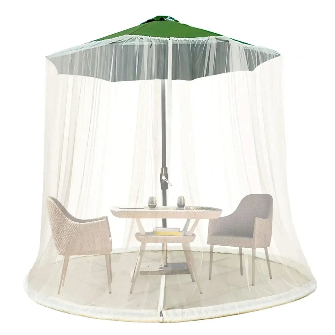 BowLift | Mosquito net for sun umbrellas up to 4 m – Adjustable & with zipper