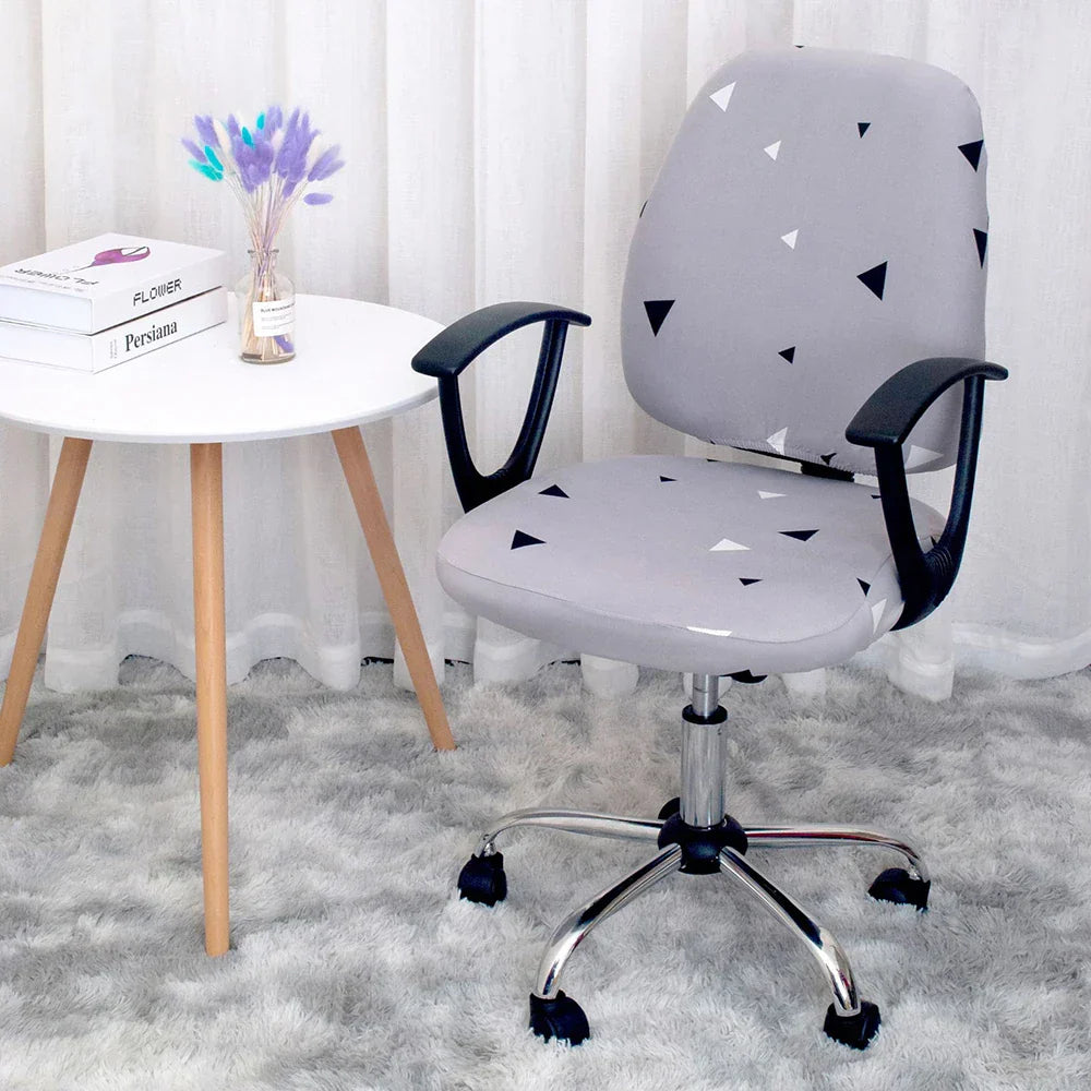 BowLift | 2-piece Split Office Rose Chair Covers