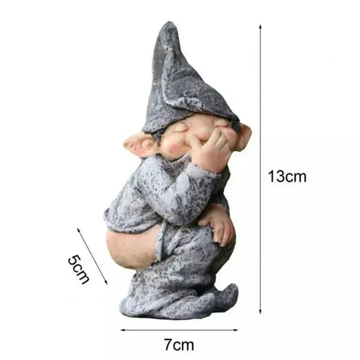 BowLift | Funny Gnome Figurine Made of Resin for Garden and Lawn