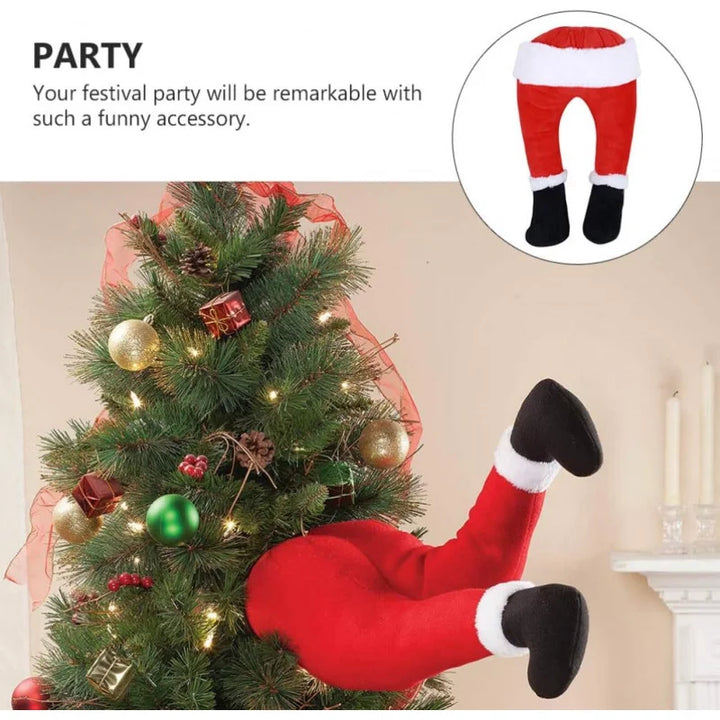 BowLift | Christmas decoration Santa legs | Funny Santa leg decoration | Fabric figure to hang