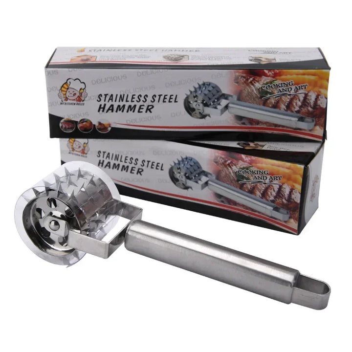 BowLift | SteelTender Meat Tenderizer | Stainless Steel Meat Tenderizer with Hammer Head | For Steak, Schnitzel & Pork | 18 cm