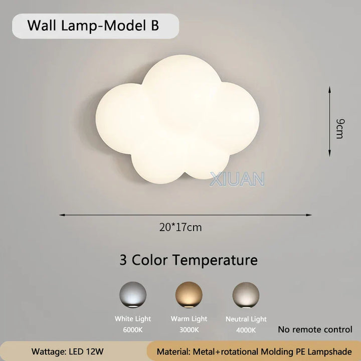 WhiteCloud Lamp – Stylish LED Wall Lighting for Children Bowlift