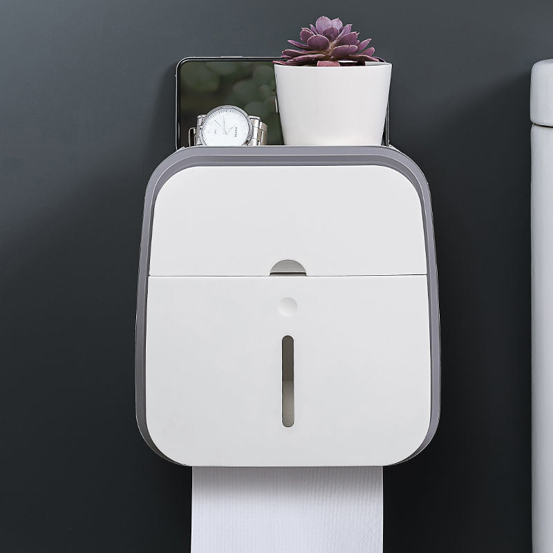 BowLift | Wall-Mounted Bathroom Organizer Tissue Box Holder