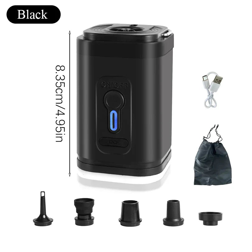 BowLift | AirBreezy Mini Air Pump | Ultra Compact & USB-C Rechargeable | 5 Nozzles | 200L/min Power