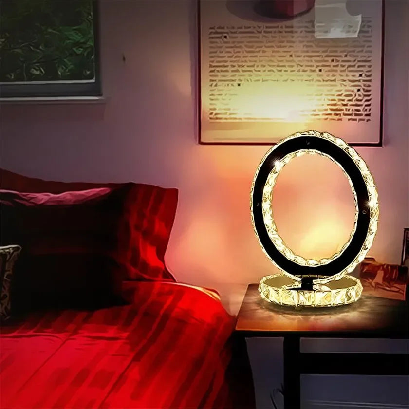 BowLift | AmbientShine | Modern Crystal Table Lamp