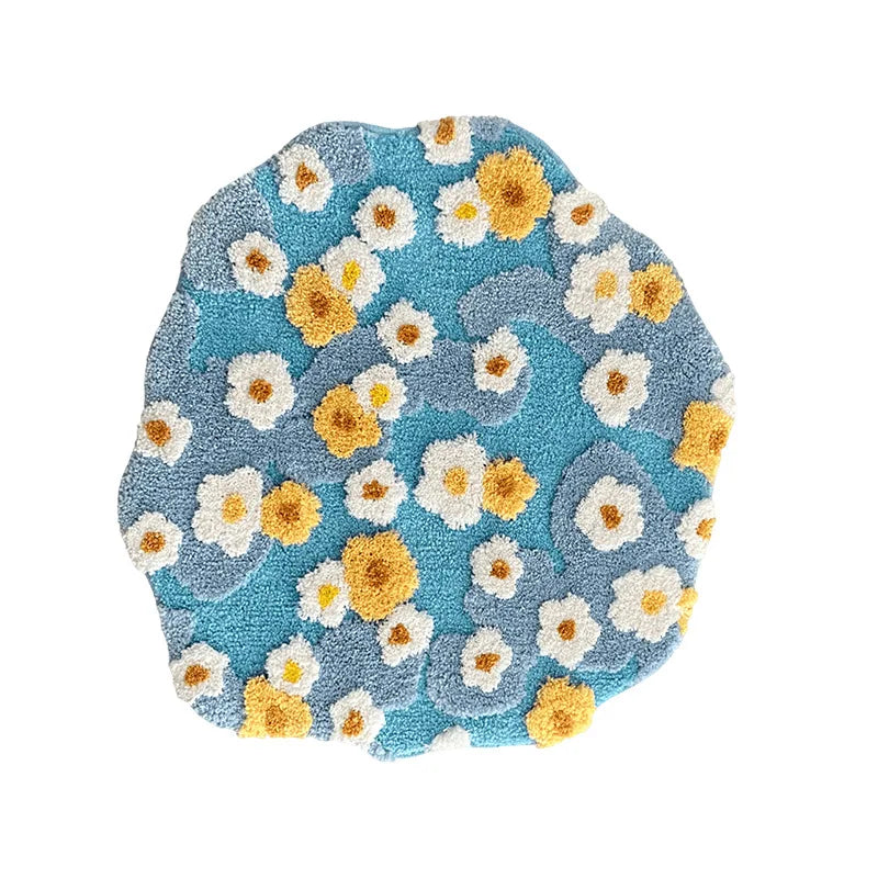 Moss Flower Tufted Round Rug | Bowlift