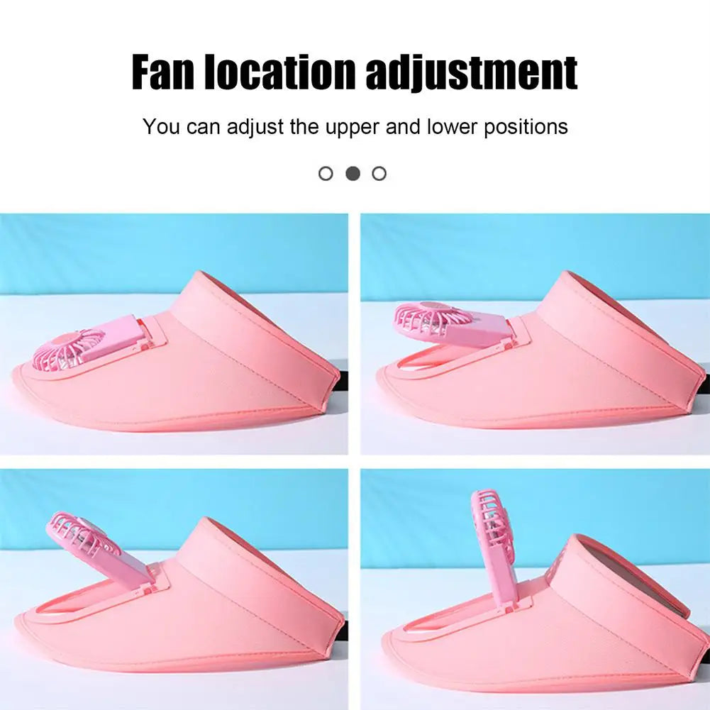 BowLift | Breathable Summer Sun Visor Cooling Fan Hat