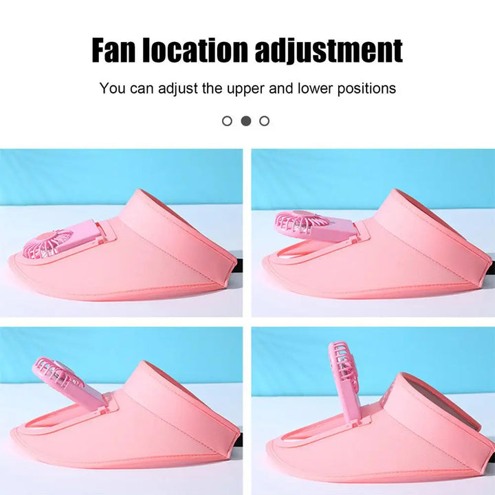 BowLift | Breathable Summer Sun Visor Cooling Fan Hat
