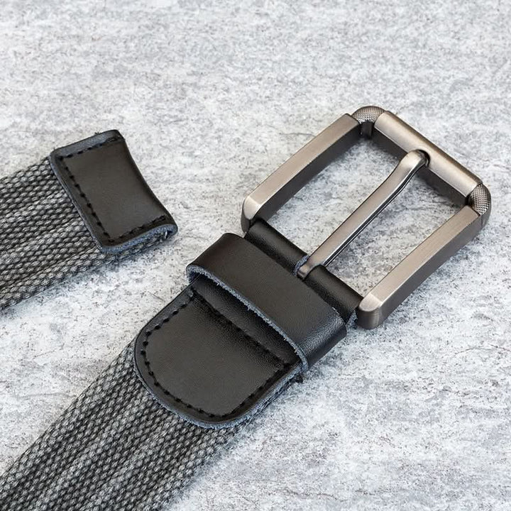 BowLift | Men’s Canvas Belt – Adjustable Casual Striped Waistband