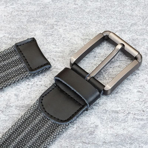 BowLift | Men’s Canvas Belt – Adjustable Casual Striped Waistband