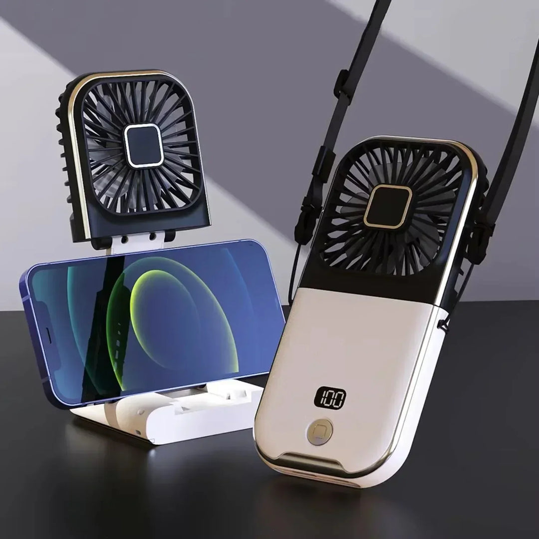 BowLift | Mini USB Rechargeable Fan with LED Display and 3 Wind Modes