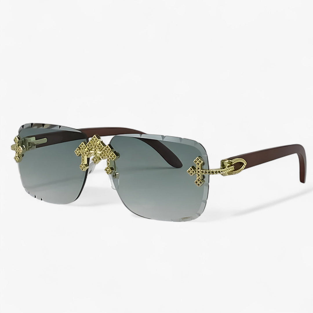 Rimless Steampunk Sunglasses with Metal Accents – Nirex | Bowlift