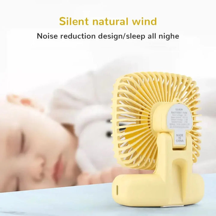 Mini Handheld USB Fan: Portable Three-Speed Cooling for Car, Home, Office, and Outdoor Use - Quiet and Simple Design | Bowlift