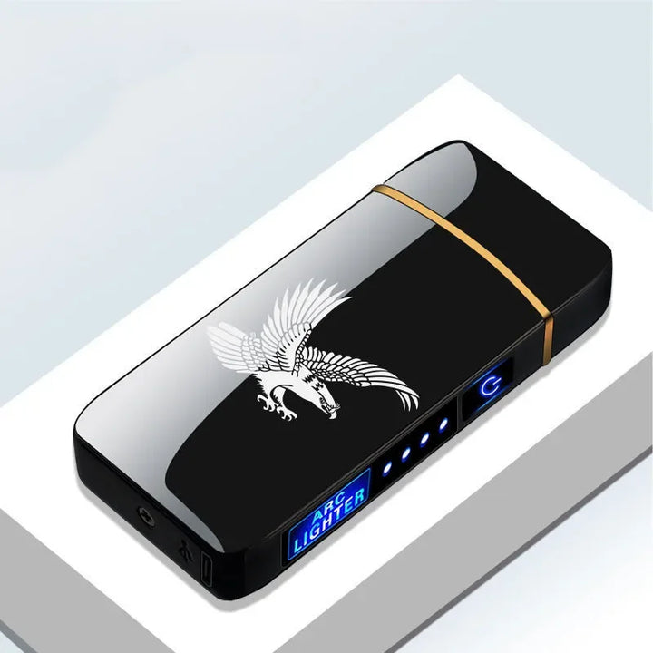 BowLift | Rechargeable USB Plasma Lighter with Windproof Double Arc Flame – Stylish Metal Design for Indoor and Outdoor Use