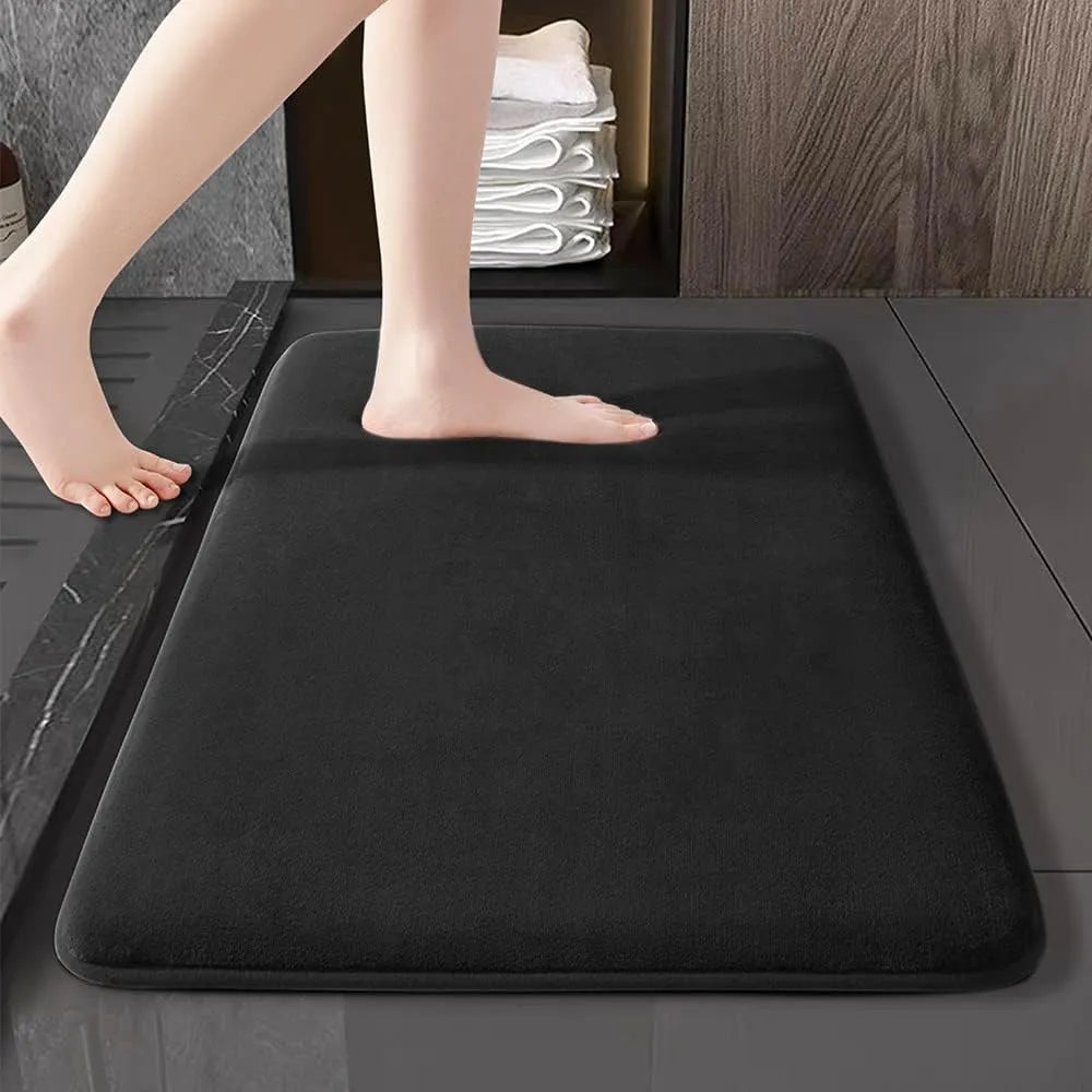 Ultra Absorbent Nordic Bath Mat Shower Room Floor Mat Super Anti-Slip Cushioned Soft Velvet Shower Mat For Washroom | Bowlift