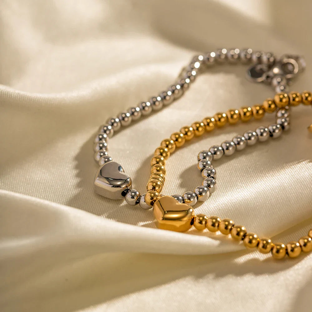 BowLift | 18k Classy Beaded Heart Bracelet