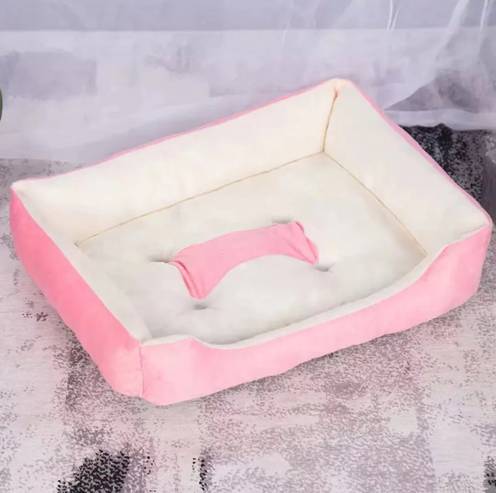 Modern and cozy linen dog bed Bowlift