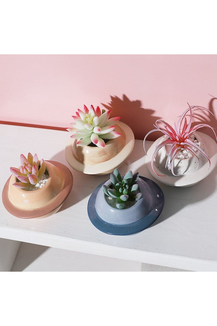 Motif ceramic pot for succulents | Bowlift