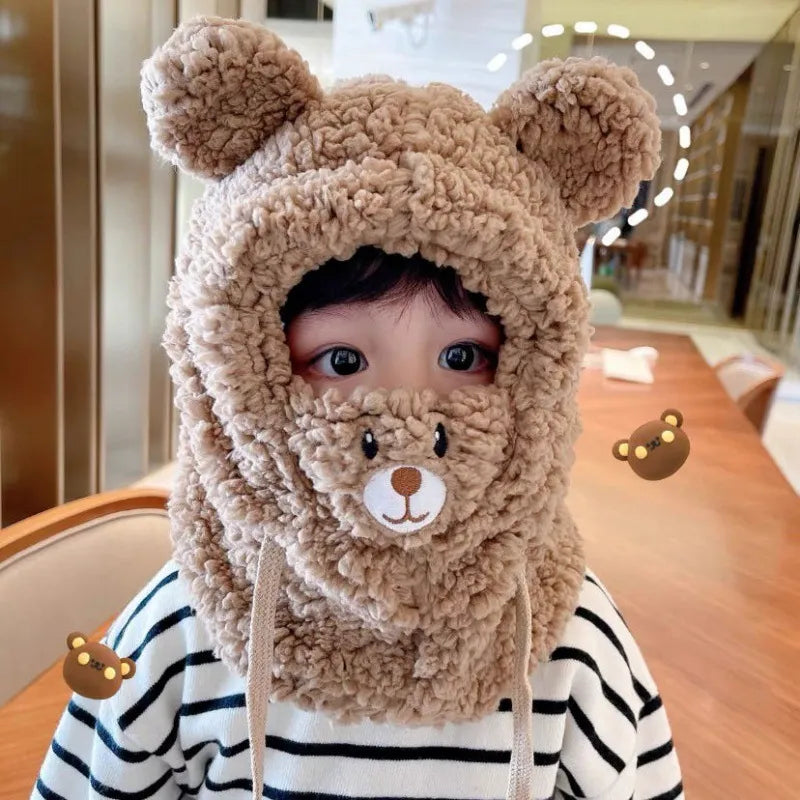 BowLift | Plush Warm Bear Winter Scarf Mask