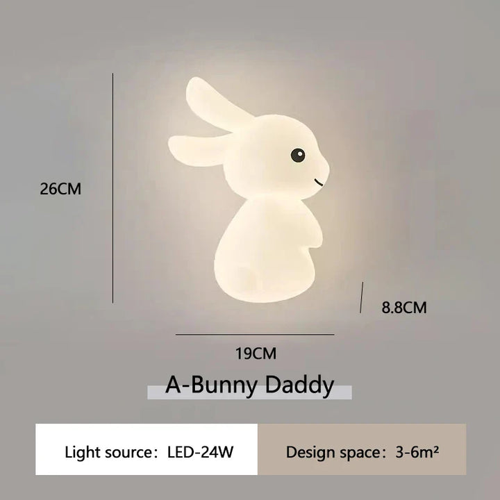 RabbitGlow Lamp - Playful LED Children's Wall Lamp Bowlift