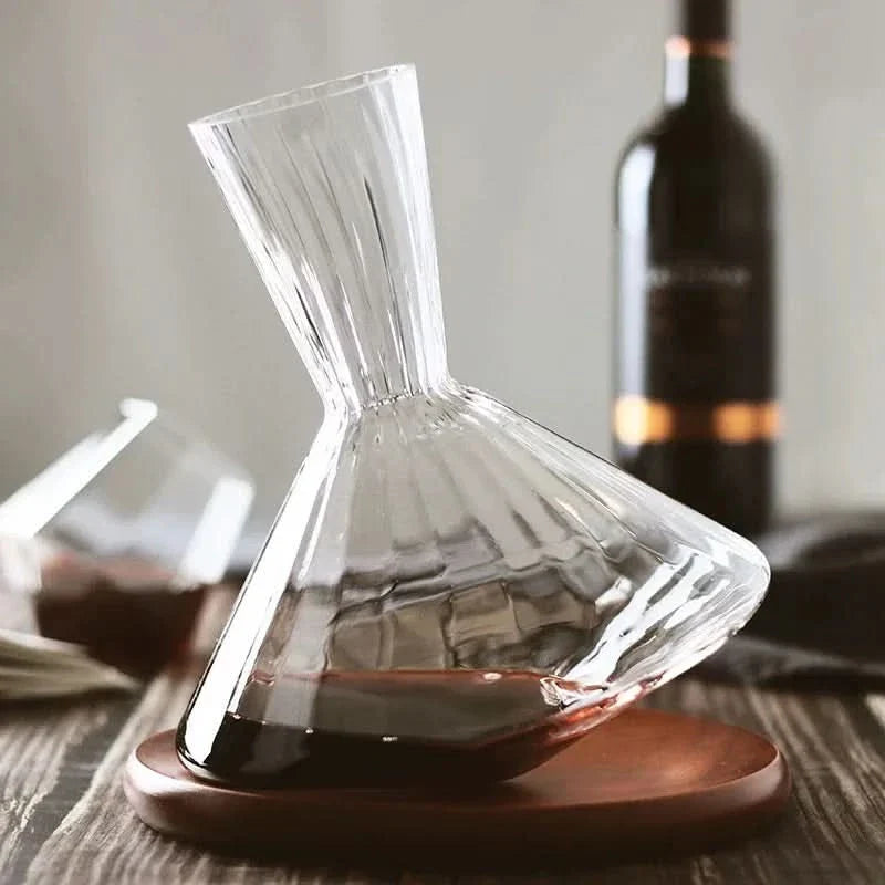BowLift | Crystal Glass Rotating Wine Decanter 1L