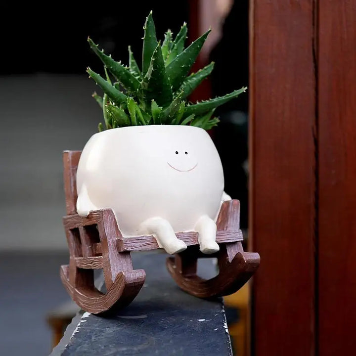 Swing chair succulent pot