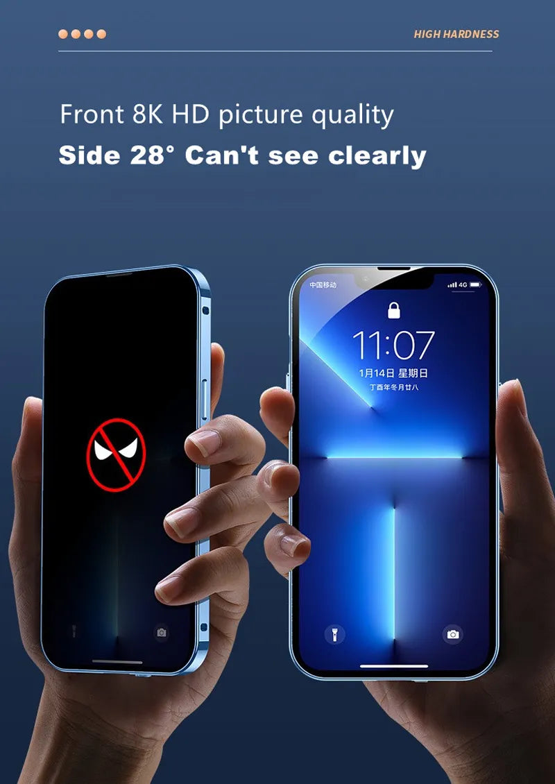 BowLift | Double Sided Magnetic Glass Anti-Peep Mobile Case