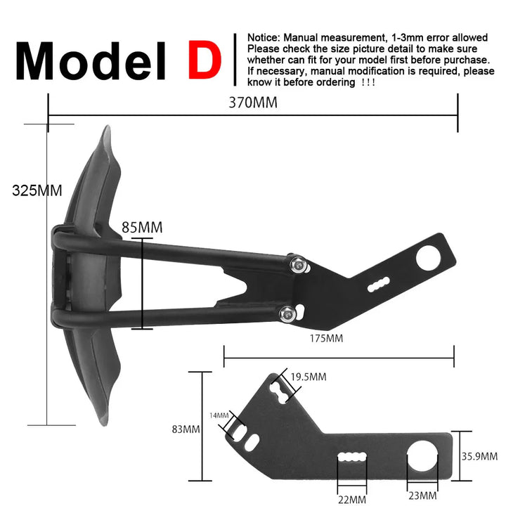 BowLift | Universal Motorcycle Rear Fender Mudguard with Steel Bracket – TrailGuard