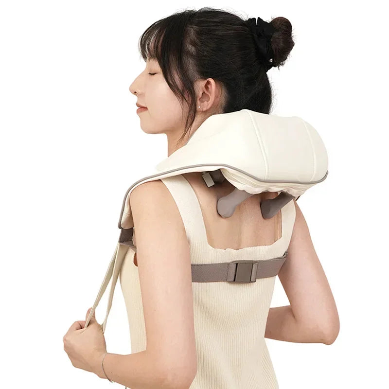 BowLift | Shoulder & Neck Massager RelaxaShawl | 26W BLDC Kneading Massage with Heating Function | Wireless & Rechargeable