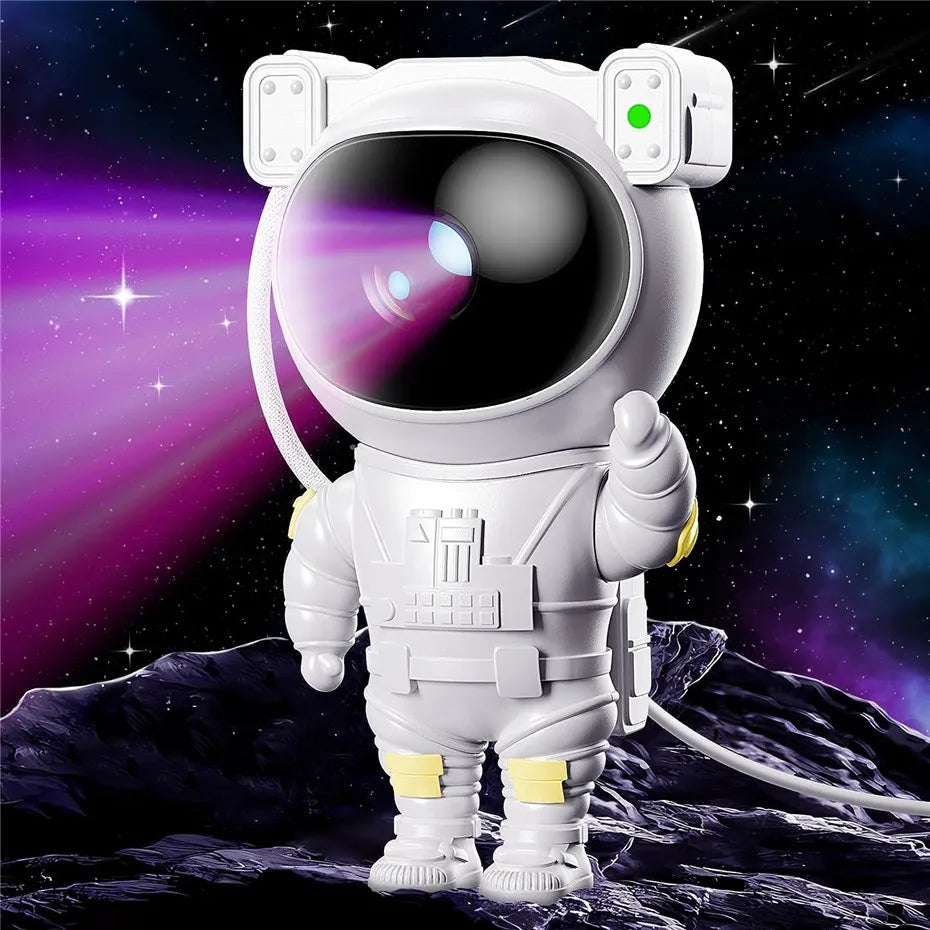 Astronaut Night Light Projector – LED Starry Sky Projector for Children's Room, Soothing Night Light with Galaxy and Space Projection, Dimmable and Adjustable | Bowlift