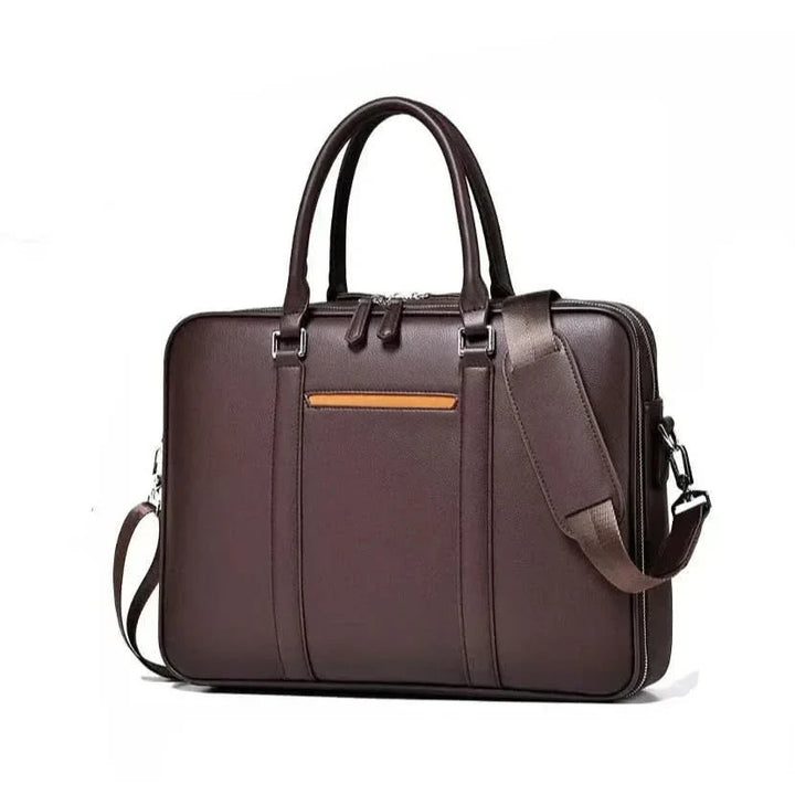 BowLift | Manhattan Leather Business Laptop Briefcase Crossbody Handbag