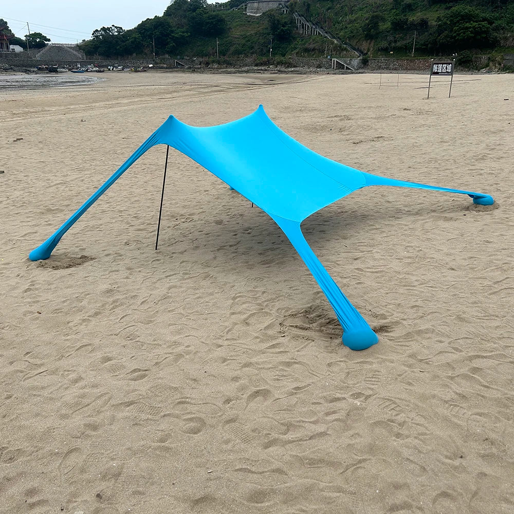 BowLift | Solaviva Beach Tent with UV Protection UPF50+ | Windproof & Waterproof | For 3–4 People | 200×200×170 cm