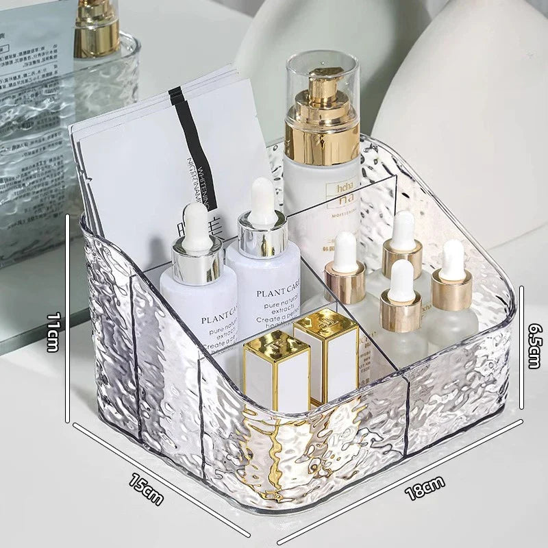 BowLift | Make-up Organizer Box ClaryLux | Water Wave Design | Large Capacity | Open Trapezoidal Shape