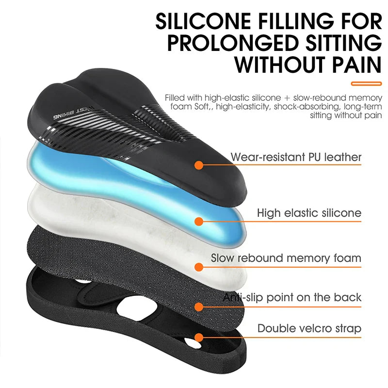 BowLift | Durable Bike Seat Cover with Shock Absorption and Waterproof Design – Soft Bicycle Seat Cushion for Comfort