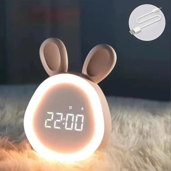 BowLift | WakkerKonijn – Kids alarm clock with LED night light and playful rabbit design