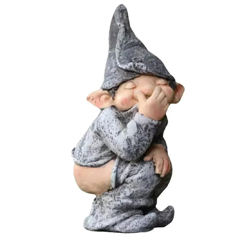 BowLift | Funny Gnome Figurine Made of Resin for Garden and Lawn
