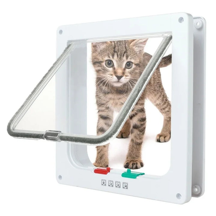 4 Way Pet Door for Cats and Dogs Bowlift