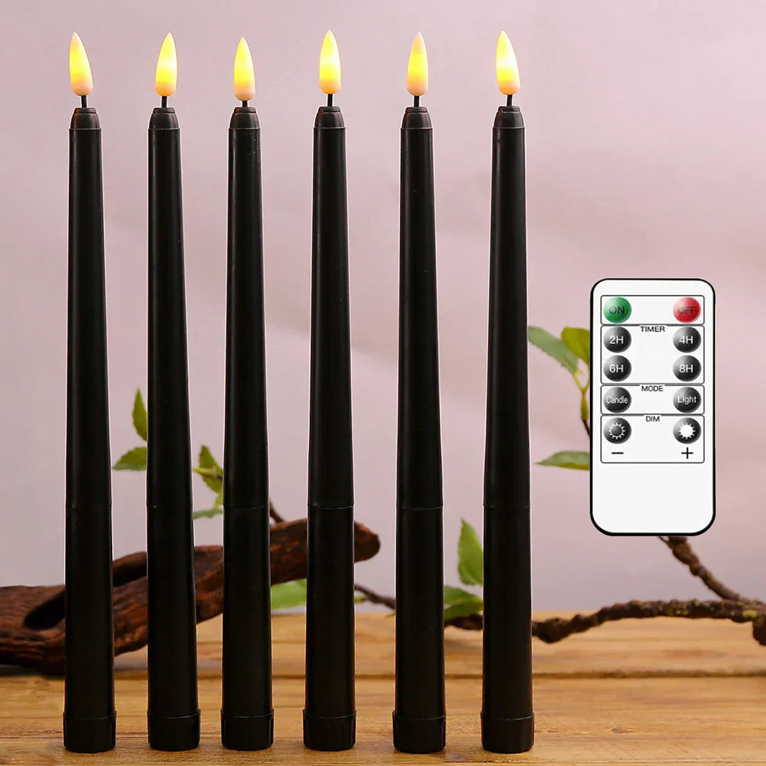 BowLift | Black LED tealights without flame with remote control for an unforgettable atmosphere