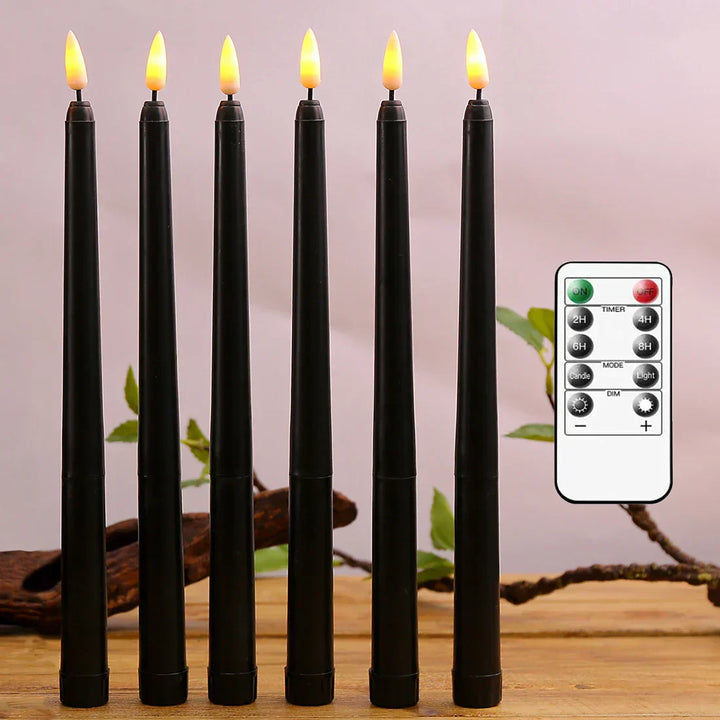 BowLift | Black LED tealights without flame with remote control for an unforgettable atmosphere