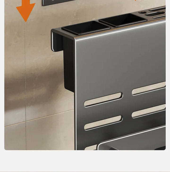 ChefSpace Wall-mounted Knife Holder with Cutting Board Storage – Stainless Steel Bowlift