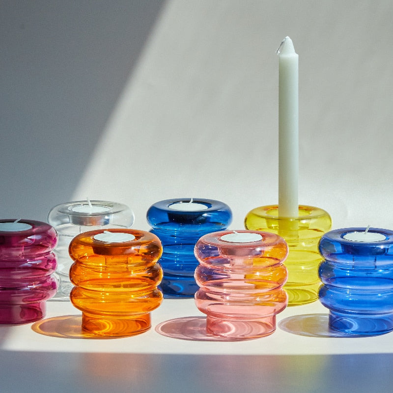 BowLift | Dual Glass Spiral Candle Holder