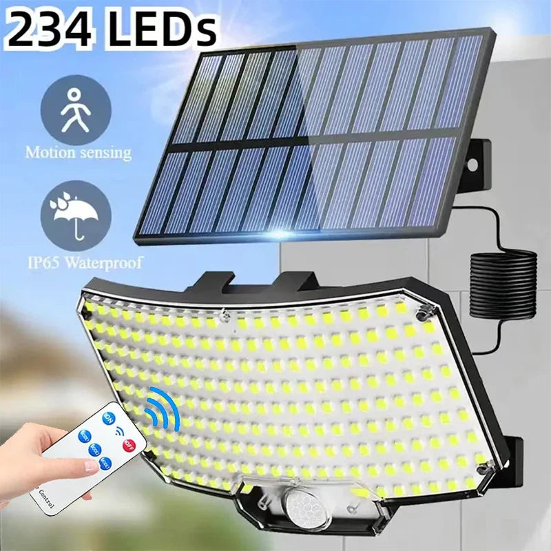 BowLift | LumaXpert 234 | Solar Outdoor Spotlight with Motion Sensor | 3 Light Modes & Remote Control | IP65 Waterproof