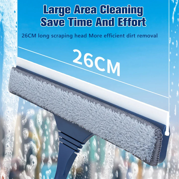 BowLift | FensterFlex 2-in-1 Window Cleaner | Adjustable Telescopic Handle | Squeegee & Microfiber Mop | For Windows, Glass & Frames