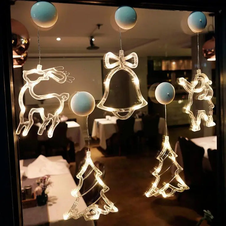 BowLift | Luminova | LED Window Light Christmas | Bell · Snowman · Star | Battery Operated & with Suction Cup | Warm White | Window Decoration